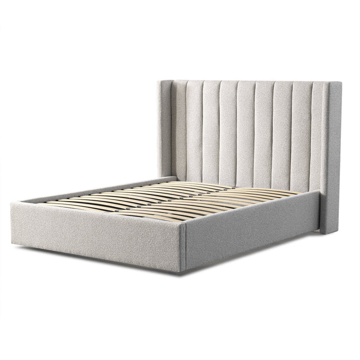 CBD10051-MI Queen Bed Frame - Wide Base in Clay Grey