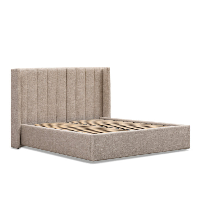Hillsdale King Wide Base Bed Frame - Pale Beige