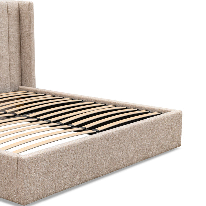 Hillsdale King Wide Base Bed Frame - Pale Beige