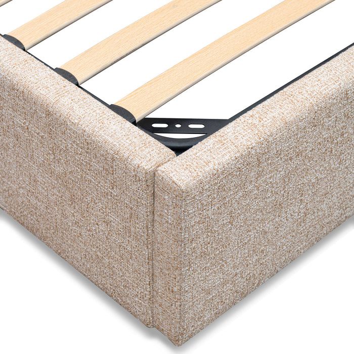 Hillsdale King Wide Base Bed Frame - Pale Beige