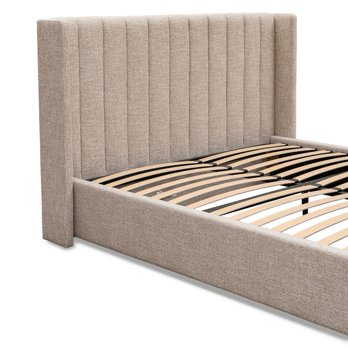 Hillsdale King Wide Base Bed Frame - Pale Beige