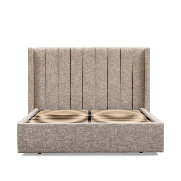 Hillsdale King Wide Base Bed Frame - Pale Beige