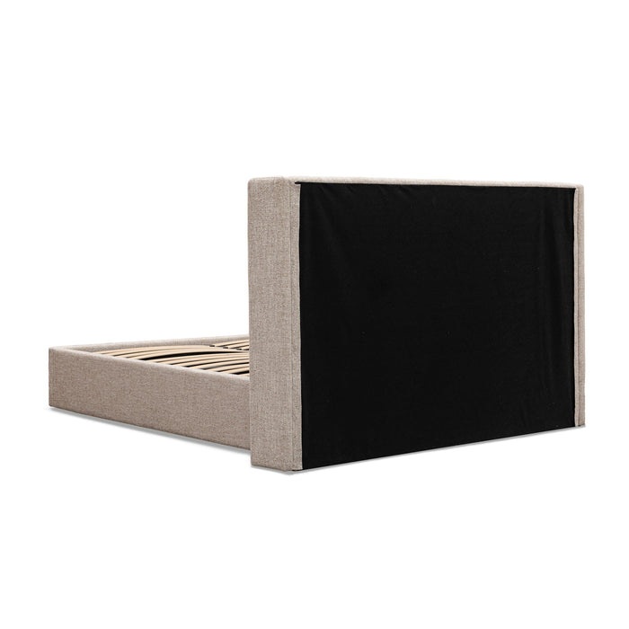 Hillsdale Queen Wide Base Bed Frame - Pale Beige