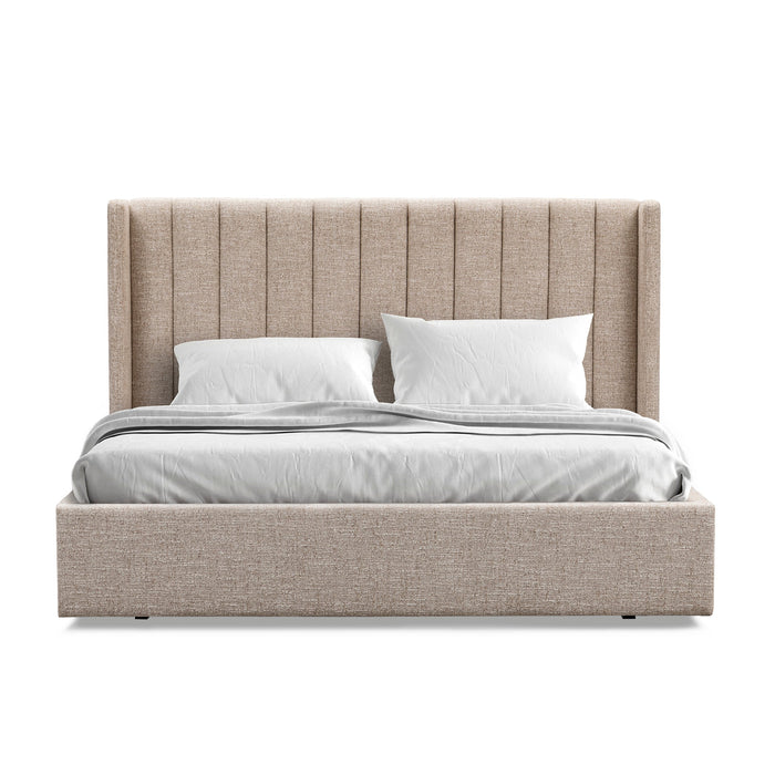 Hillsdale Queen Wide Base Bed Frame - Pale Beige