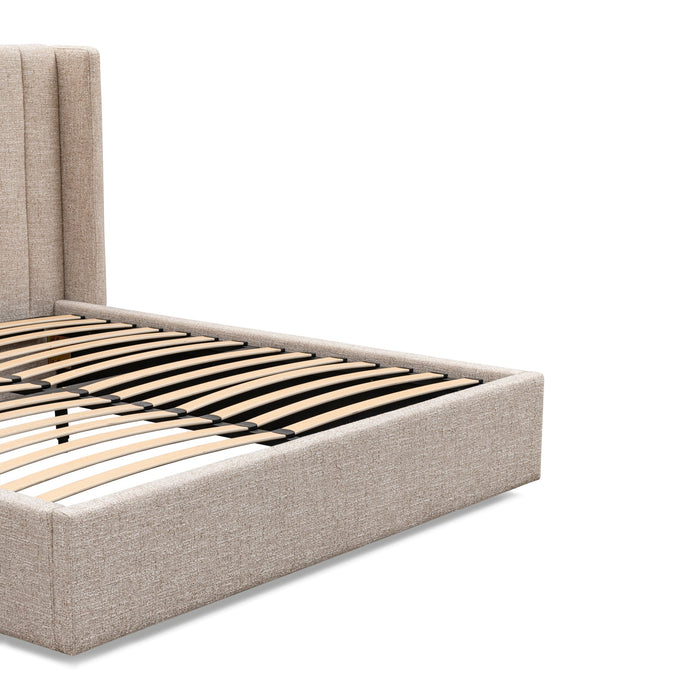 Hillsdale Queen Wide Base Bed Frame - Pale Beige