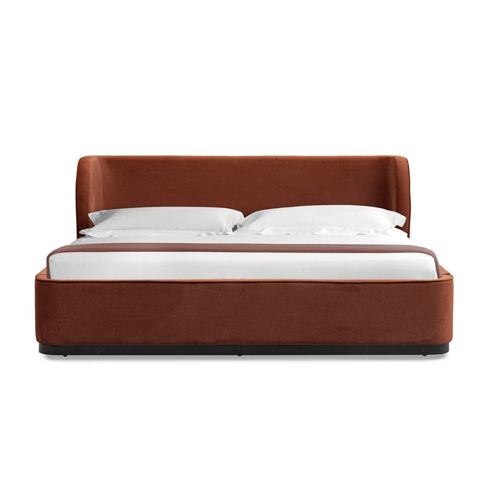 Jamar King Bed Frame - Burnt Maroon