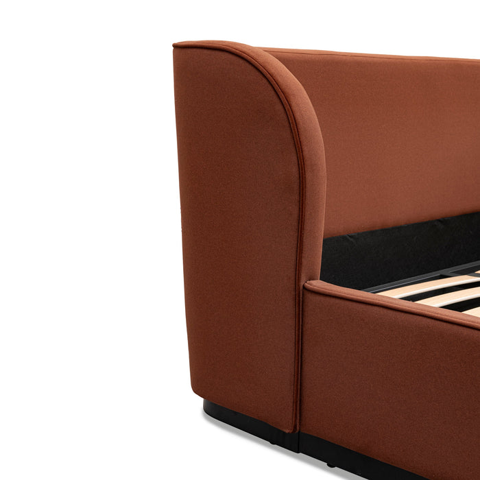 Jamar King Bed Frame - Burnt Maroon