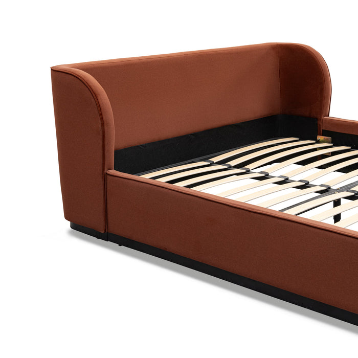 Jamar King Bed Frame - Burnt Maroon