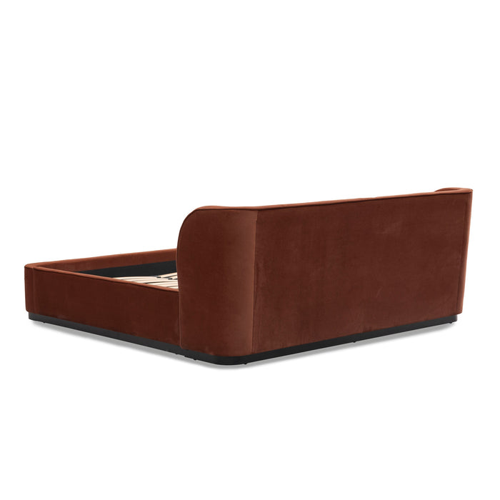 Jamar King Bed Frame - Burnt Maroon