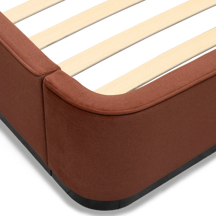 Jamar King Bed Frame - Burnt Maroon