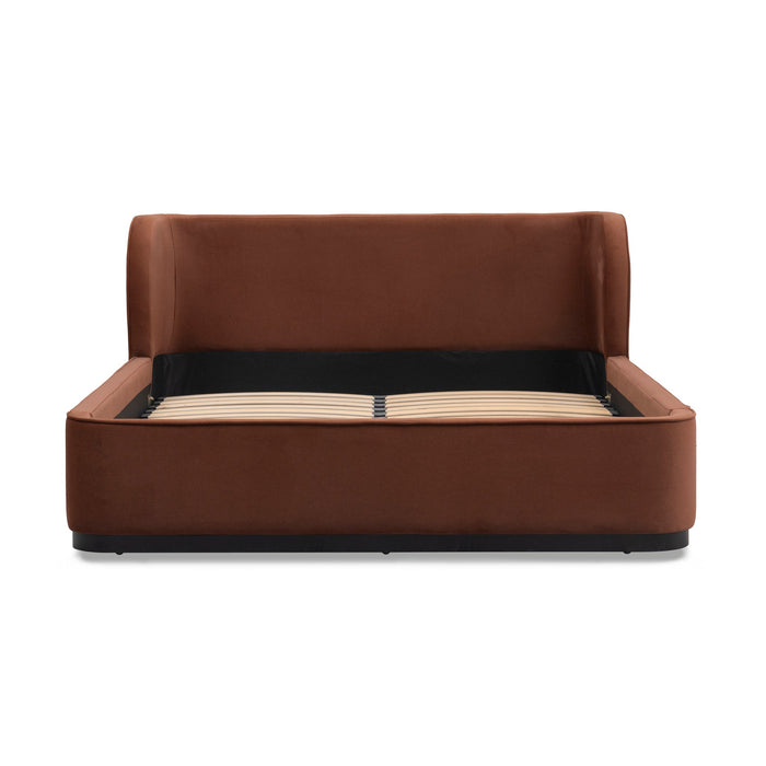 Jamar Queen Bed Frame - Burnt Maroon
