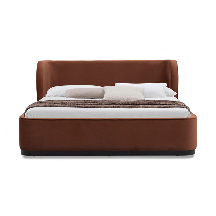 Jamar Queen Bed Frame - Burnt Maroon