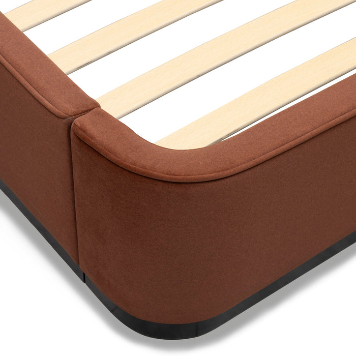 Jamar Queen Bed Frame - Burnt Maroon