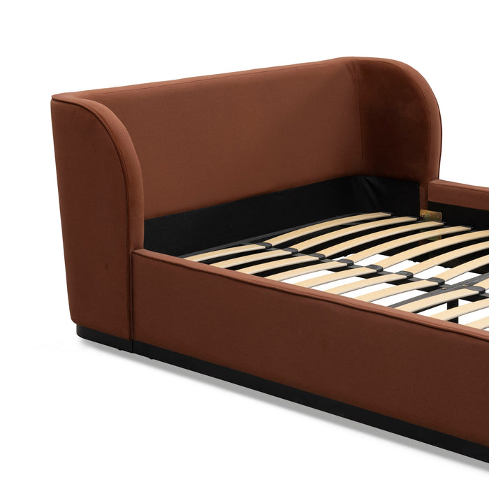 Jamar Queen Bed Frame - Burnt Maroon