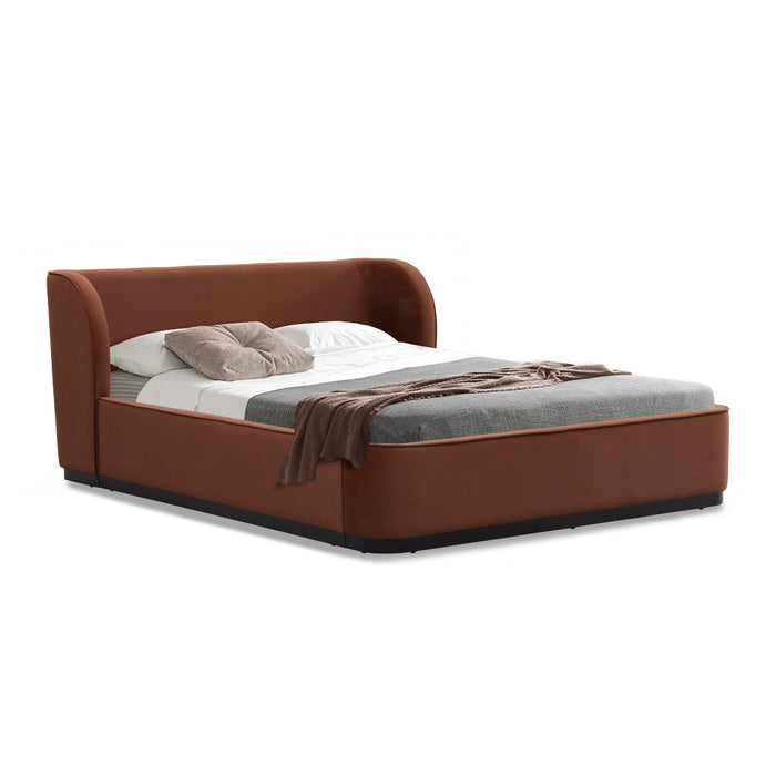 Jamar Queen Bed Frame - Burnt Maroon