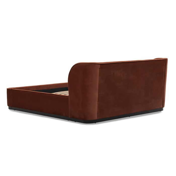 Jamar Queen Bed Frame - Burnt Maroon
