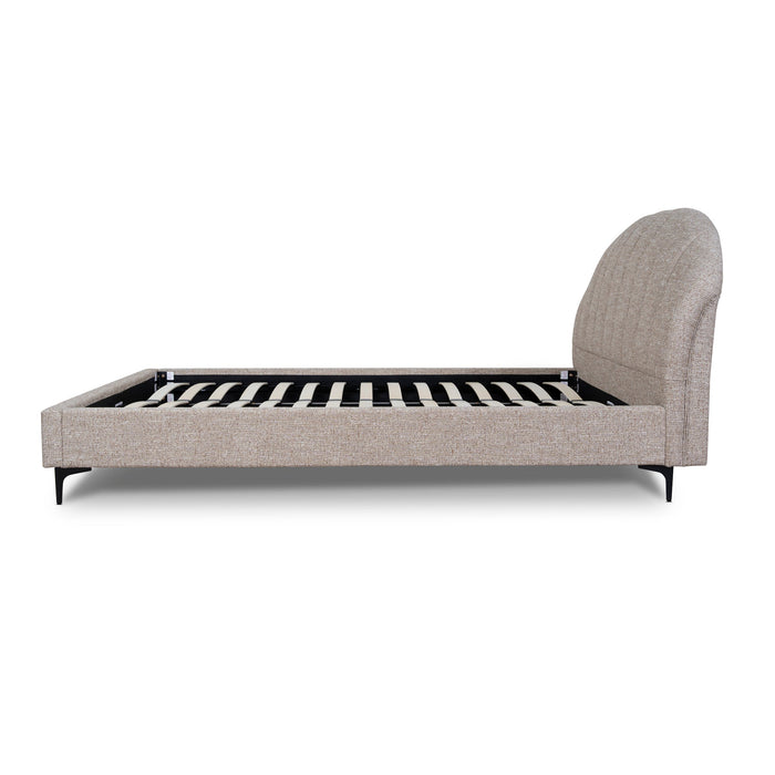 Olin Fabric Queen Bed Frame - Stonish Beige