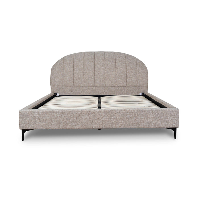 Olin Fabric Queen Bed Frame - Stonish Beige