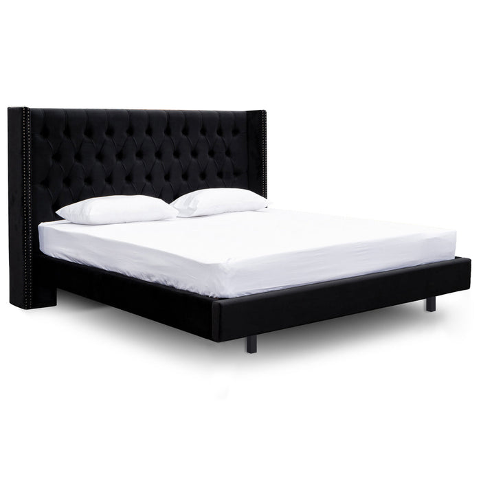 CBD8099-MI Queen Bed Frame - Black Velvet