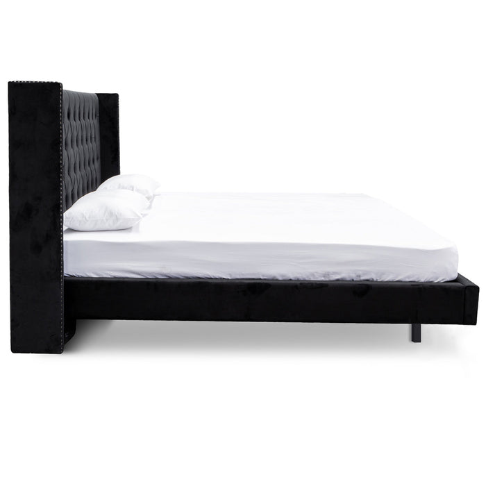 CBD8097-MI King Bed Frame - Black Velvet