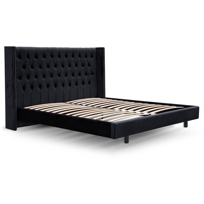 CBD8099-MI Queen Bed Frame - Black Velvet