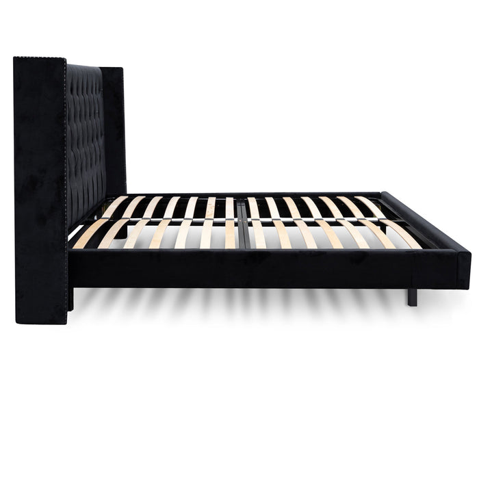 CBD8097-MI King Bed Frame - Black Velvet