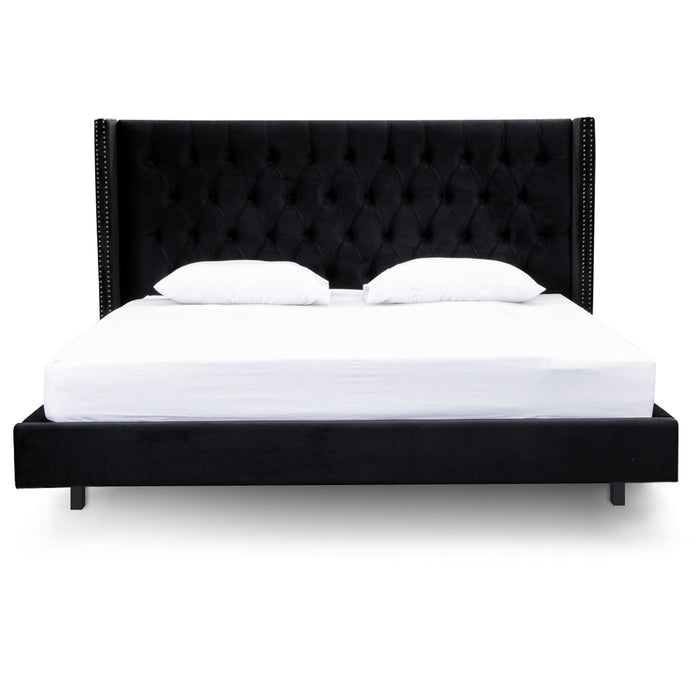 CBD8099-MI Queen Bed Frame - Black Velvet