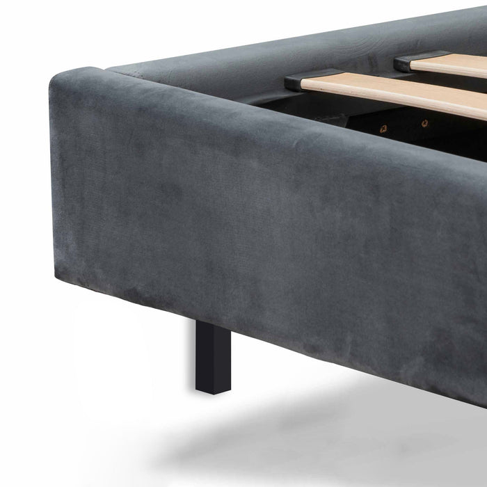 CBD8101-MI King Bed Frame - Charcoal Velvet