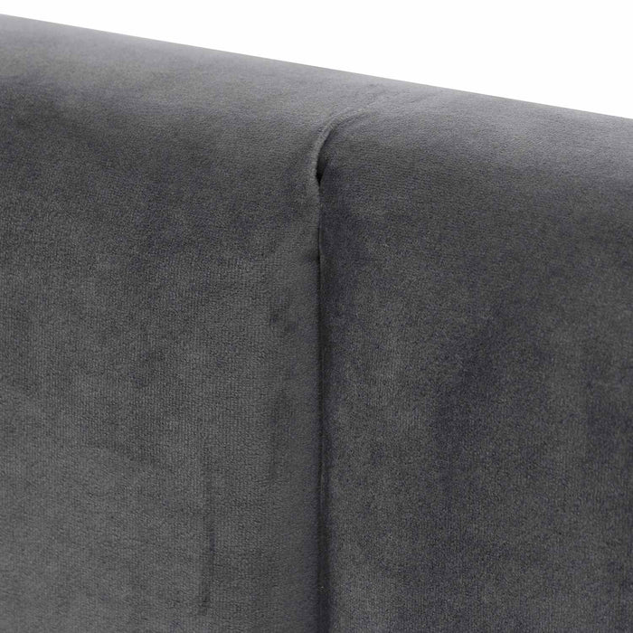 CBD6586-MI Queen Bed Frame - Charcoal Velvet with Storage