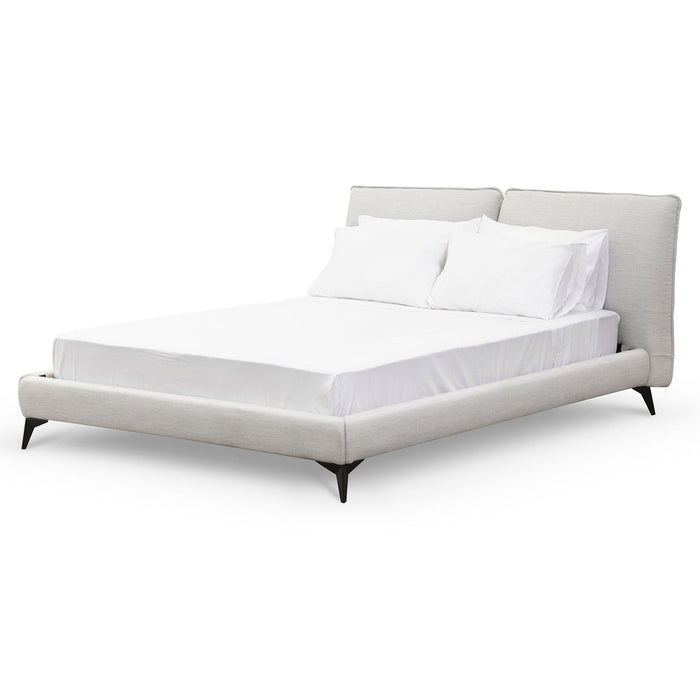 CBD6636-YO Fabric Queen Bed - Pearl Grey