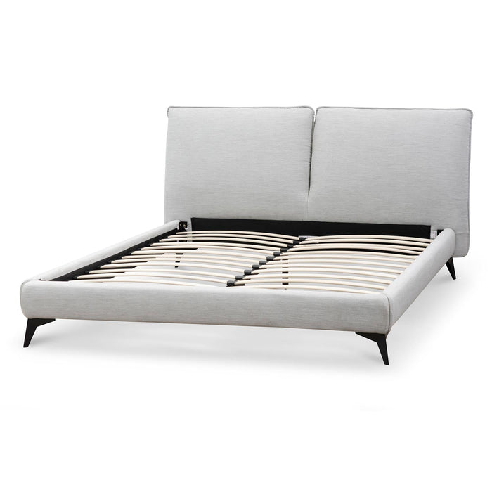 CBD6636-YO Fabric Queen Bed - Pearl Grey