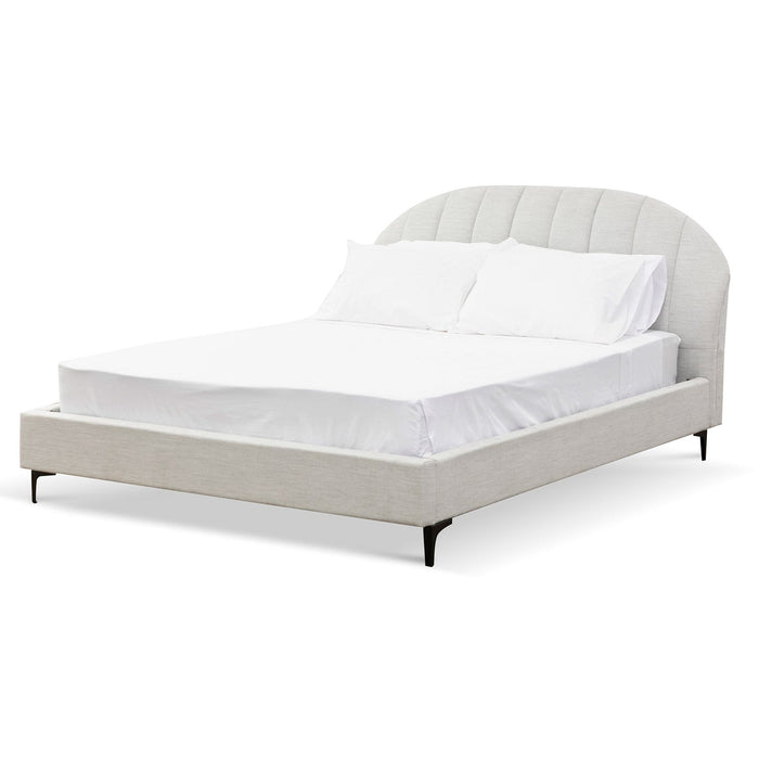 CBD6637-YO Fabric Queen Bed - Pearl Grey