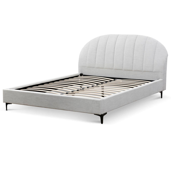 CBD6637-YO Fabric Queen Bed - Pearl Grey