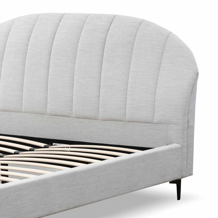 CBD6637-YO Fabric Queen Bed - Pearl Grey