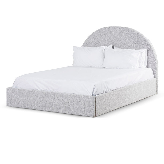 CBD8184-YO King Sized Bed Frame - Cloudy Pepper Boucle with Storage