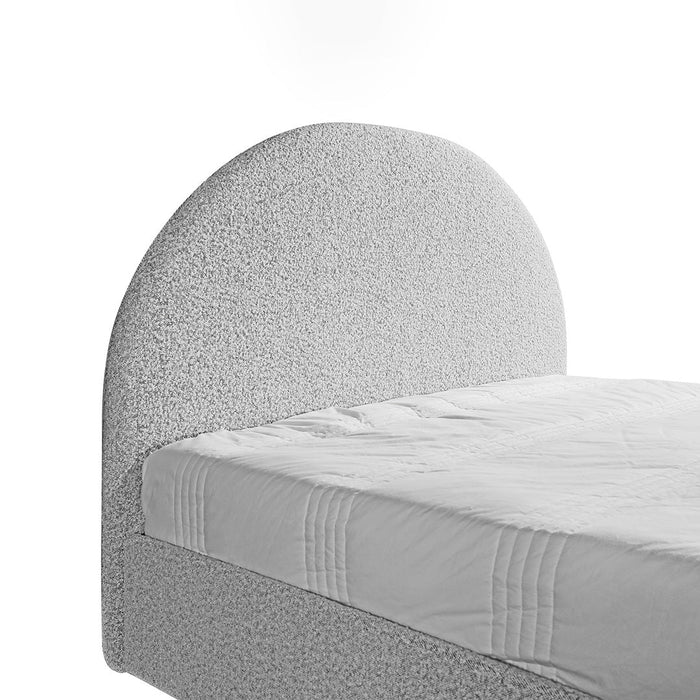 CBD6896-YO Queen Sized Bed Frame - Cloudy Pepper Boucle with Storage