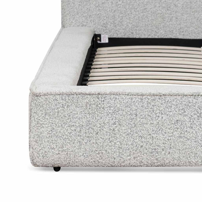 CBD6899-YO Queen Sized Bed Frame - Cloudy Pepper Boucle