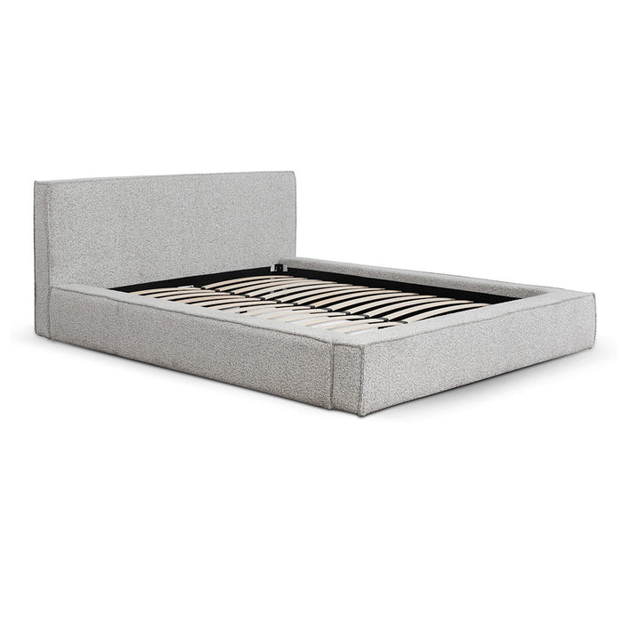 CBD6899-YO Queen Sized Bed Frame - Cloudy Pepper Boucle