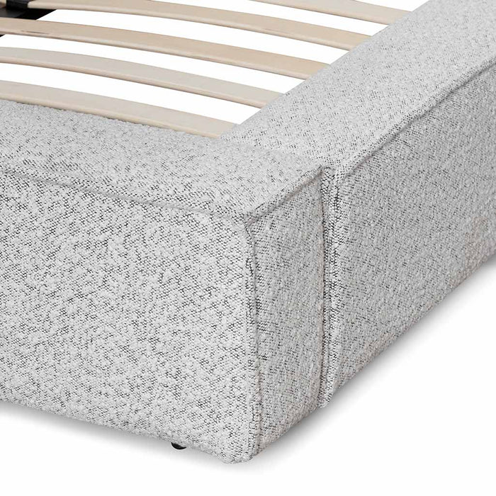 CBD6899-YO Queen Sized Bed Frame - Cloudy Pepper Boucle