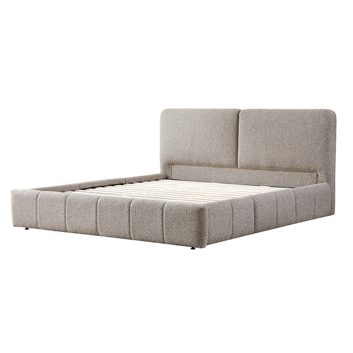 CBD8401-YO King Bed Frame - Olive Brown Boucle