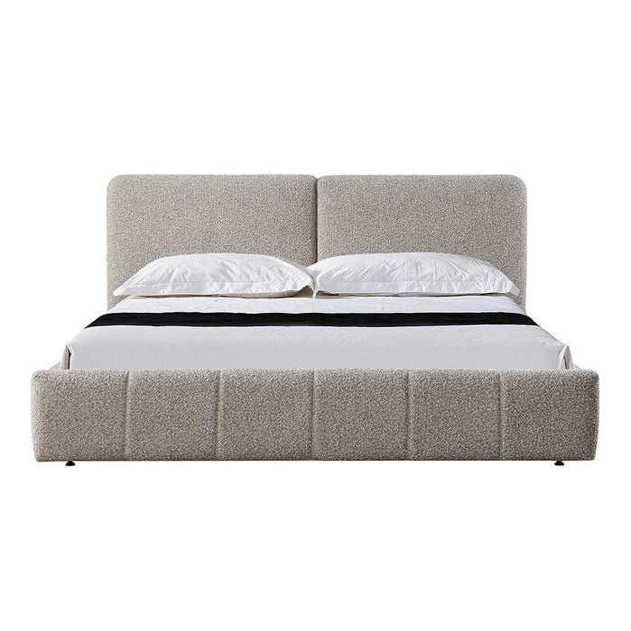 CBD8401-YO King Bed Frame - Olive Brown Boucle