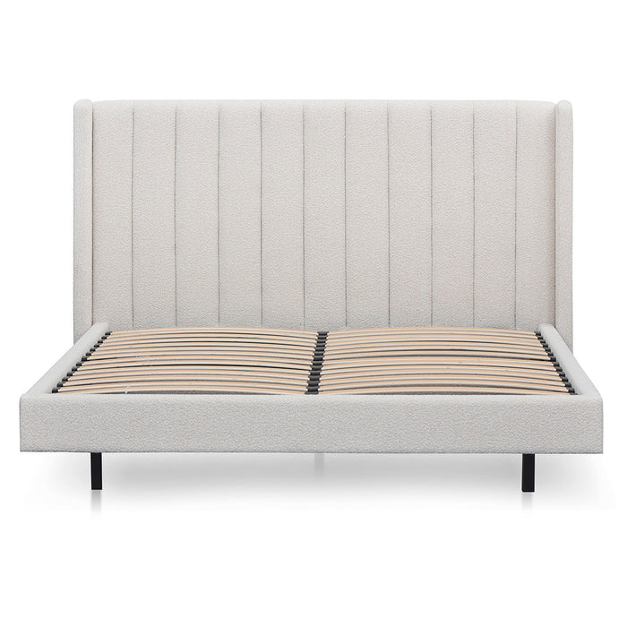 CBD8609-MI King Sized Bed Frame - Snow Boucle