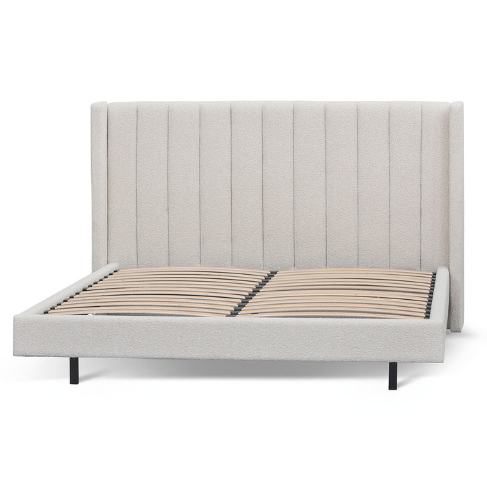 CBD8609-MI King Sized Bed Frame - Snow Boucle