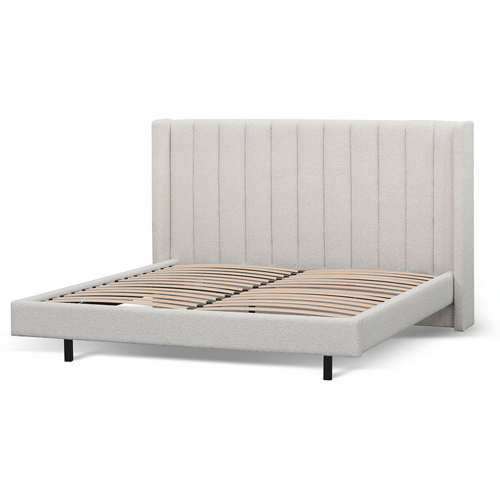 CBD8609-MI King Sized Bed Frame - Snow Boucle