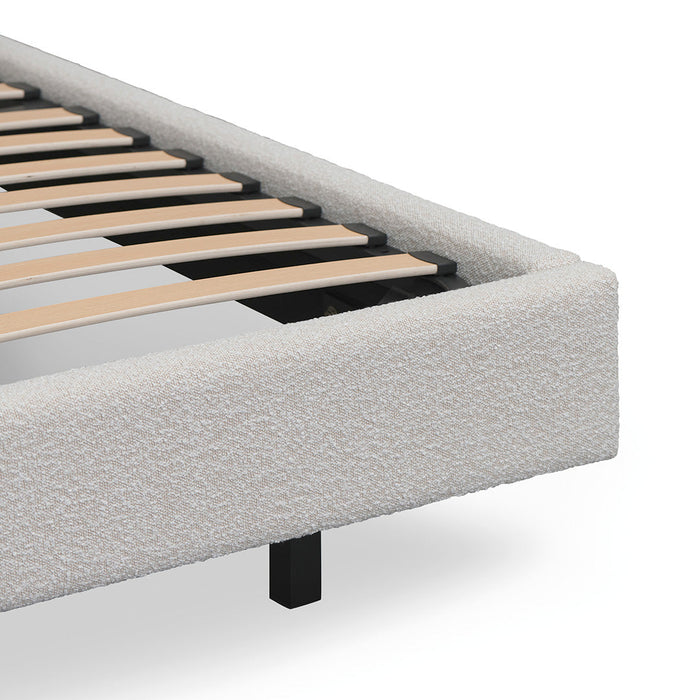 CBD8609-MI King Sized Bed Frame - Snow Boucle