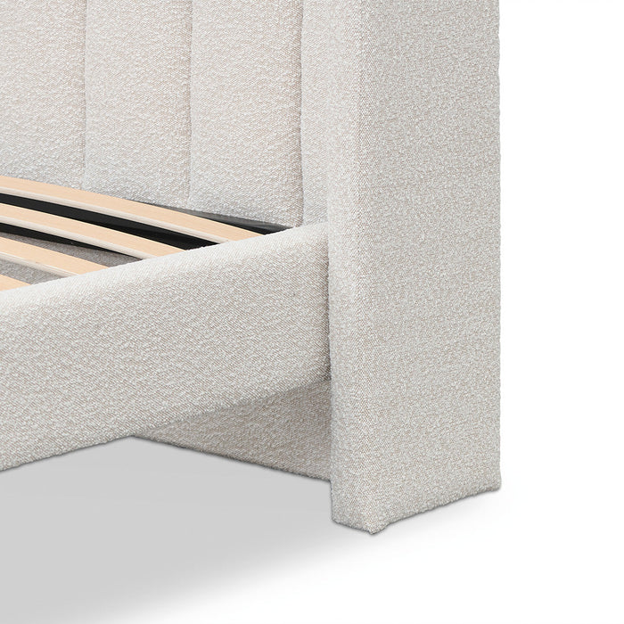 CBD8609-MI King Sized Bed Frame - Snow Boucle