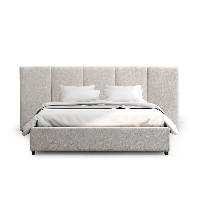 CBD8757-MI King Bed Frame - Clay Grey with Storage