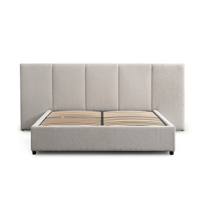 CBD8757-MI King Bed Frame - Clay Grey with Storage