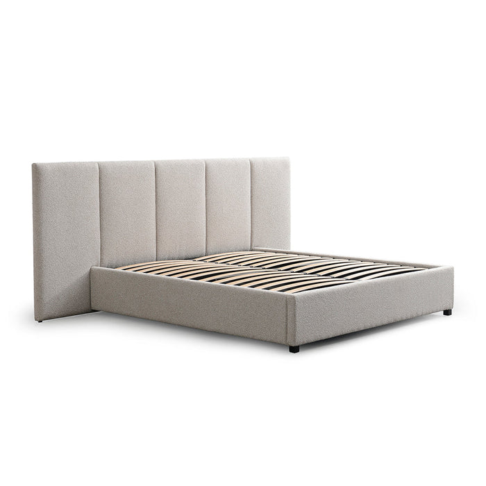 CBD8758-MI Queen Bed Frame - Clay Grey with Storage