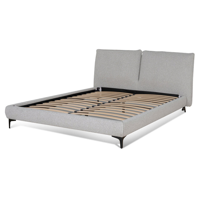 CBD8827-YO Fabric King Bed Frame - Clay Grey